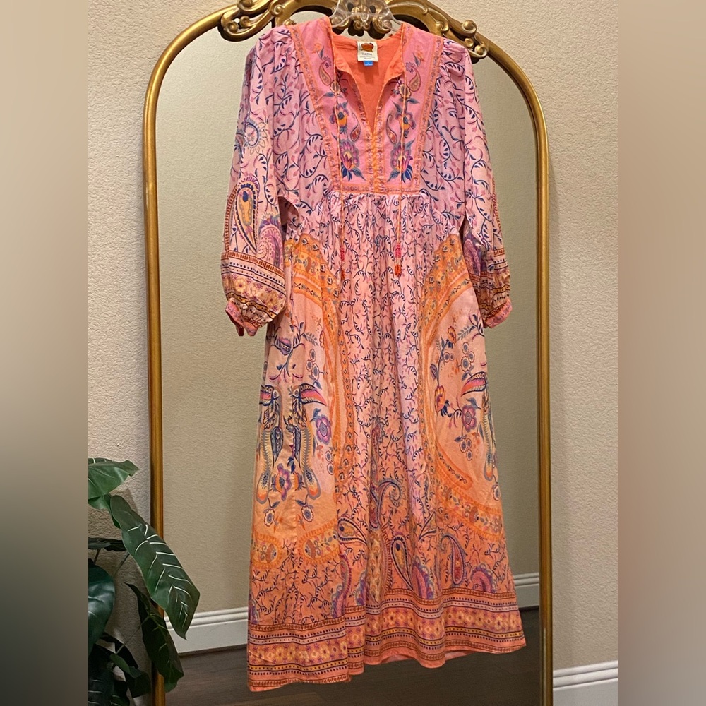 FARM Rio Pink and Orange Maxi Dress - Picture 6 of 14
